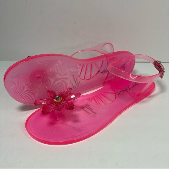 Betsey Johnson Shoes - Betsey Johnson Sarai Pink Jelly Daisy Sandals 9